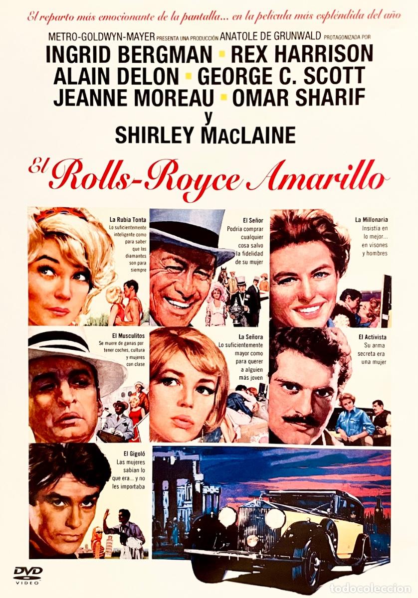 Cine: EL ROLLS-ROYCE AMARILLO. Ingrid Bergman. Alain Delon. Shirley MacLaine. Rex Harrison. Jeanne Moreau.
