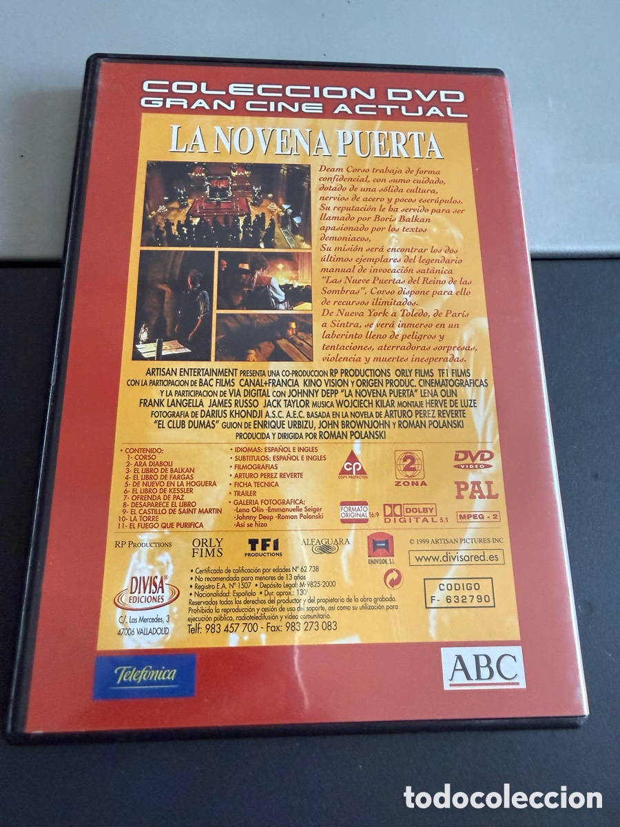 Cine: DVD. LA NOVENA PUERTA - Foto 2