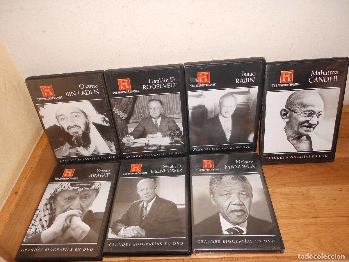 Cine: GRANDES BIOGRAFIAS en DVD : MANDELA / GANDHI / BIN LADEN / ARAFAT - LOTE de 7 DVDs - 1&euro;y+