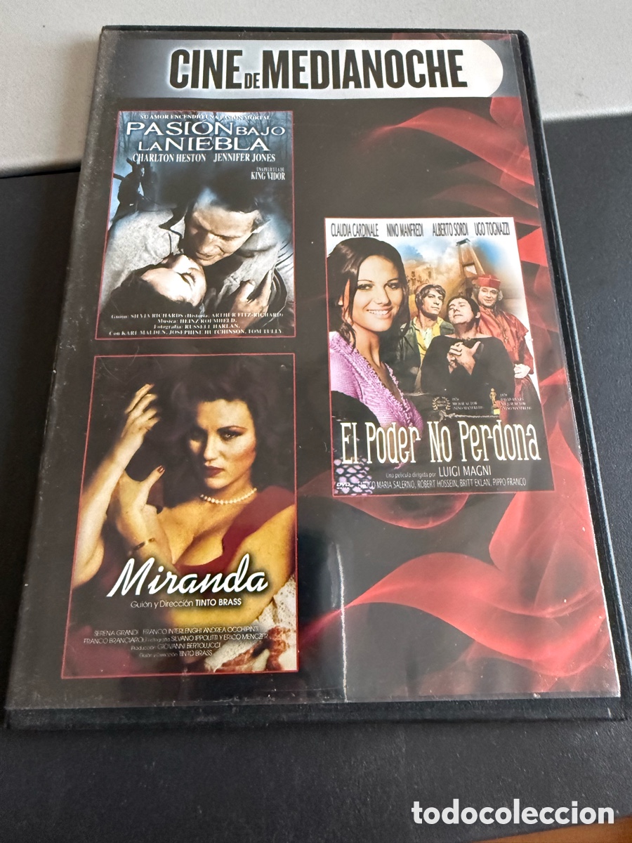 Cine: DVD. CINE DE MEDIANOCHE. 3 pel&iacute;culas. Caja Fina