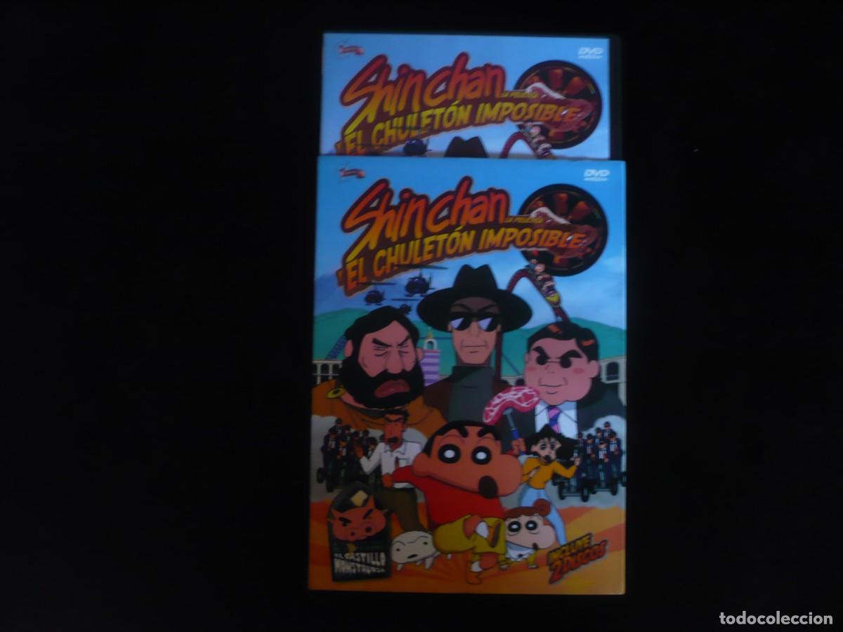 Cine: shin chan y el chuleton imposible la pelicula - con 2 dvd como nuevos + librito