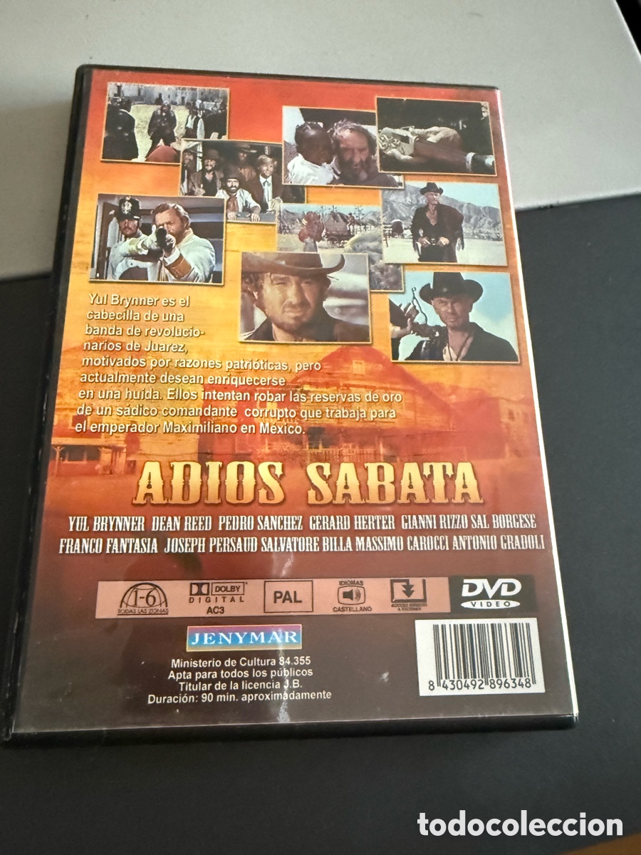 Cine: DVD. ADI&Oacute;S SABATA ////// - Foto 2