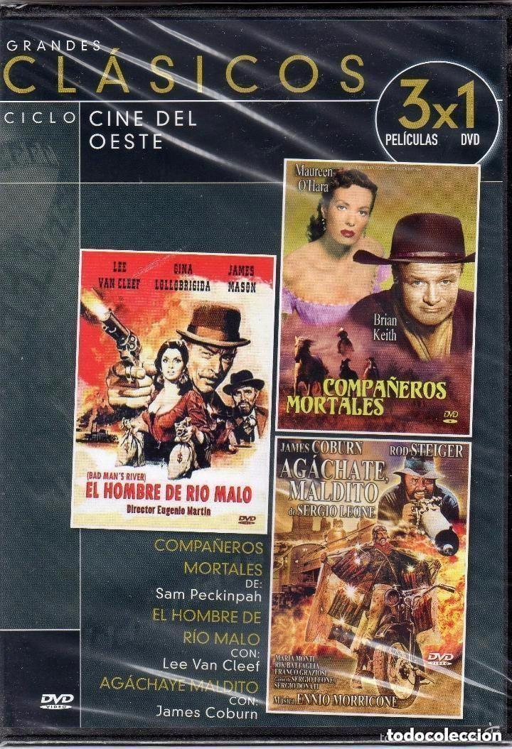 Cine: Compa&ntilde;eros mortales - El hombre de r&iacute;o Malo - Agachate maldito -DVD NUEVO SIN DESPRENCINTAR