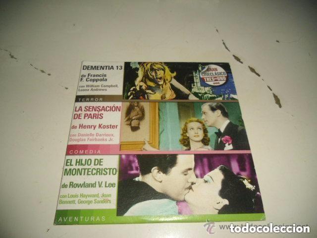 Cine: DVD - DEMENTIA 13 LA SENSACION DE PARIS EL HIJO DE MONTECRISTO