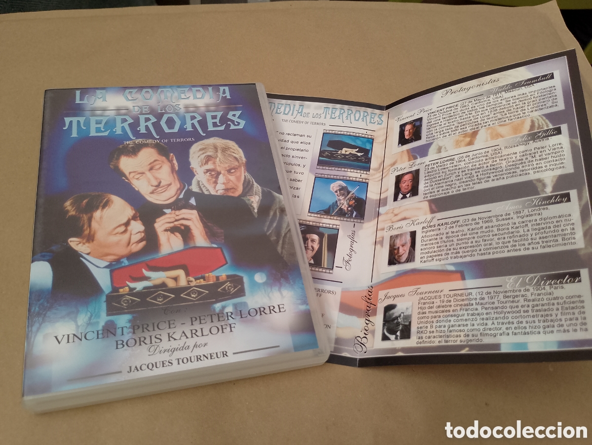 Kino: Dvd. La comedia de los terrores. Con Vincent Price y Boris Karloff.