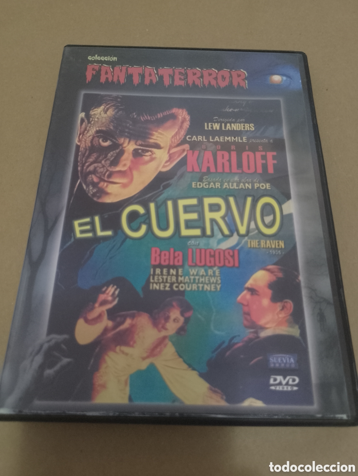 Cine: Dvd. El cuervo. Fantaterror. Con Boris Karloff y Bela Lugosi.