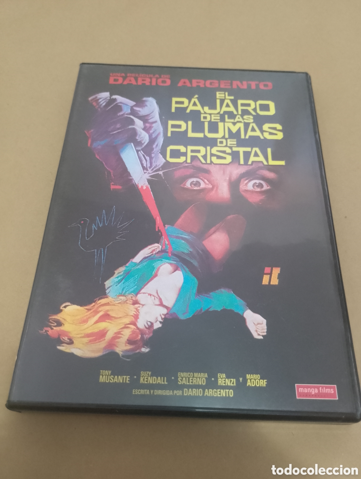 Cine: Dvd. El p&aacute;jaro de las plumas de cristal. Dar&iacute;o Argento.