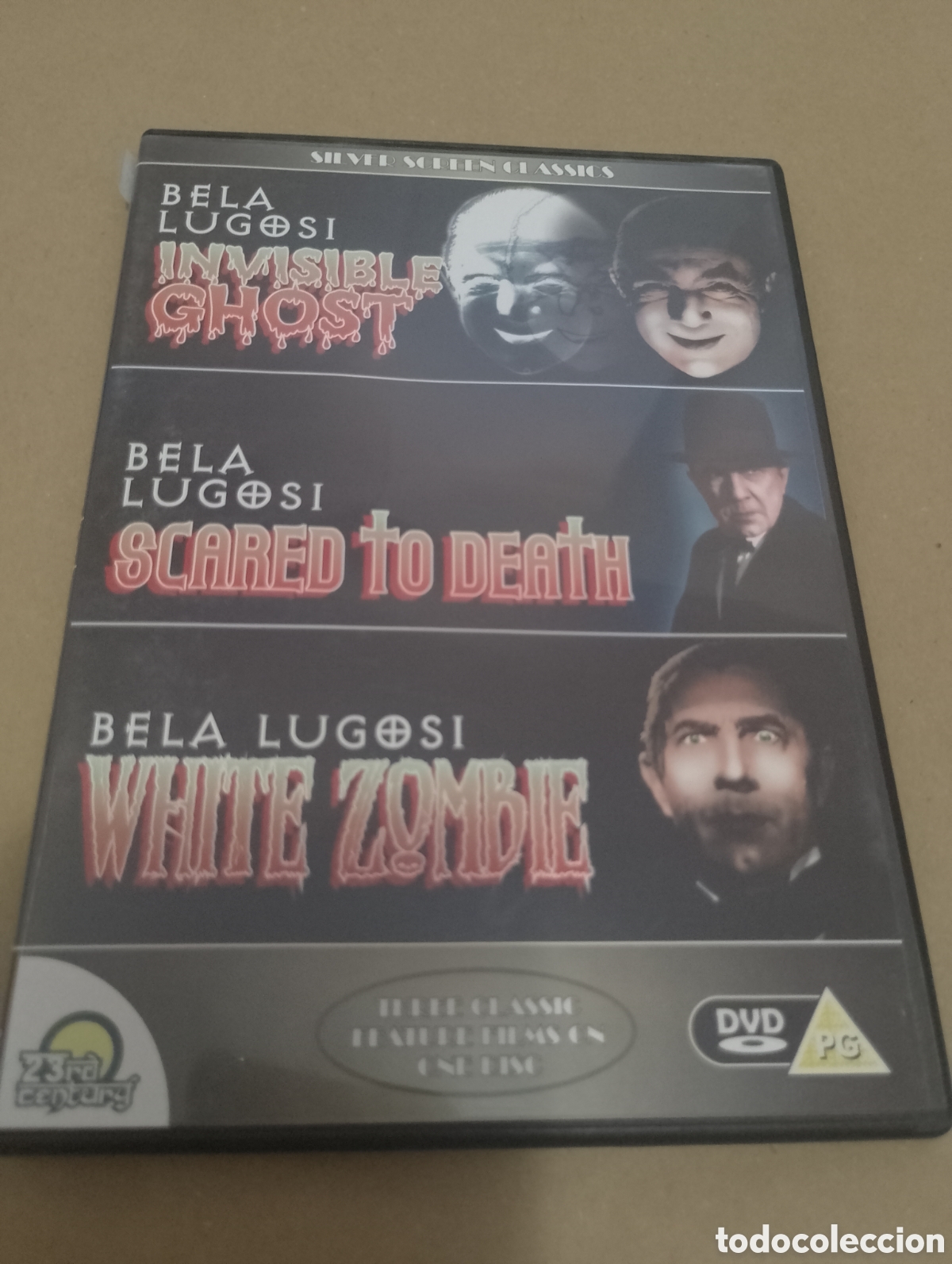 Cine: Dvd. 3 pel&iacute;culas de Bela Lugosi. Invisible Ghost + Scared to death + White Zombie. Edici&oacute;n UK sin au