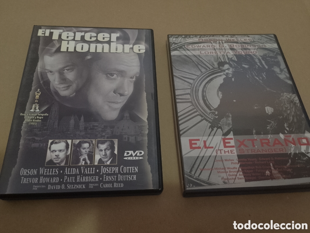 Cine: 2 dvds. Orson Wells. El extra&ntilde;o + El tercer hombre.