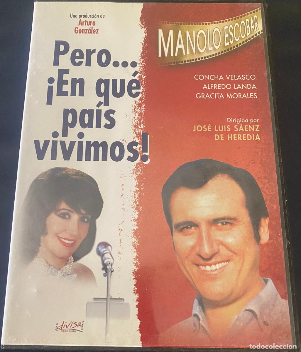 Cin&eacute;ma: 'Pero... en qu&eacute; pa&iacute;s vivimos', con Manolo Escobar y Cocha Velasco. Caja fina slim. Buen estado.