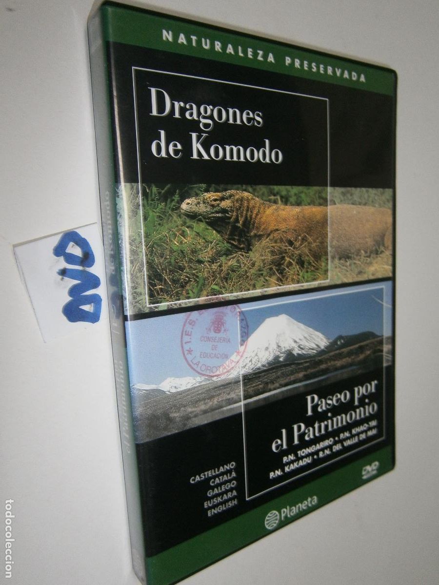Cine: PELICULA DVD - DRAGONES DE KOMODO Y PARQUES NACIONALES TONGARIRO, KAKADU Y OTROS....