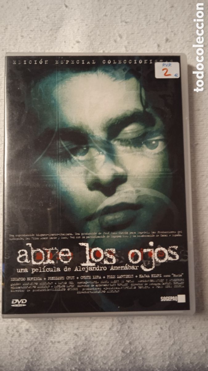 Cine: Abre los Ojos (DVD) &ndash; Alejandro Amen&aacute;bar &ndash; Edici&oacute;n Especial Coleccionistas &ndash; Cine Espa&ntilde;ol &ndash; Sogepaq
