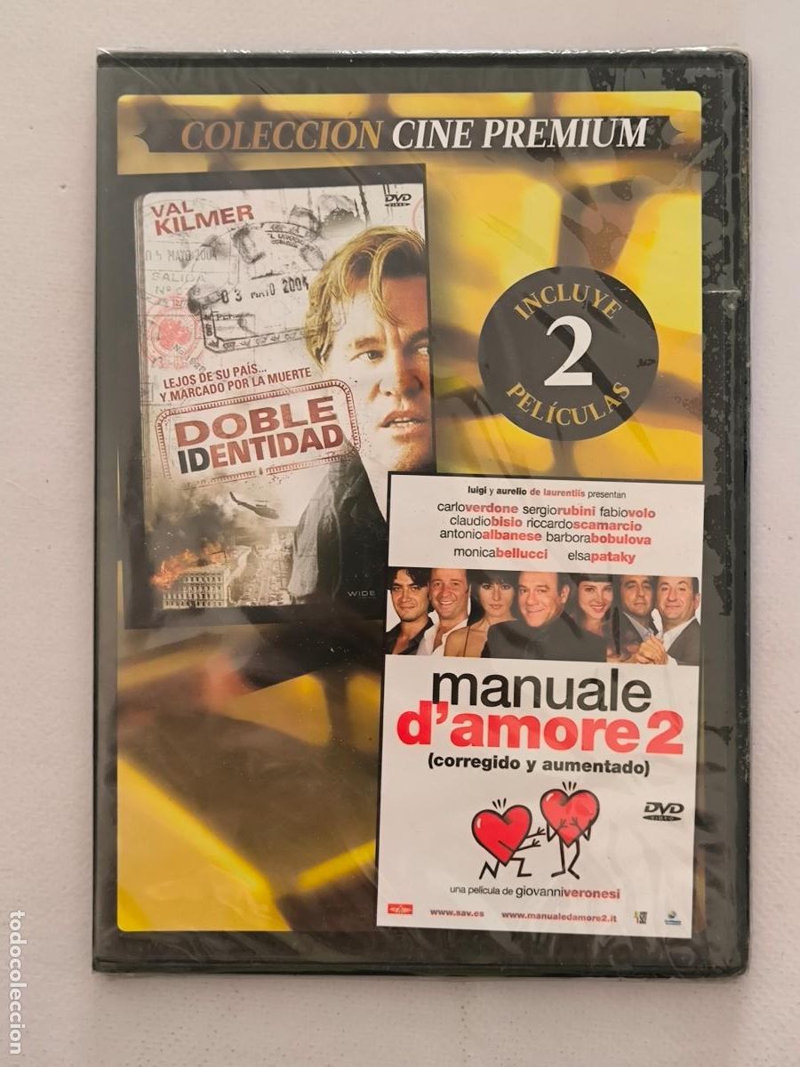 Cine: DVD DOBLE IDENTIDAD / MANUALE D'AMORE 2 - 2 PELICULAS - CAJA SLIM - NUEVO, PRECINTADO (079)