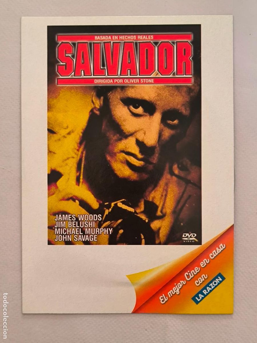 Cine: DVD SALVADOR - OLIVER STONE - FUNDA FINA CARTON (024D)
