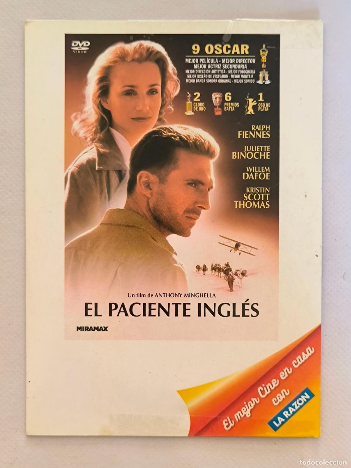 Cine: DVD EL PACIENTE INGLES - RALPH FIENNES - FUNDA FINA CARTON (024D)