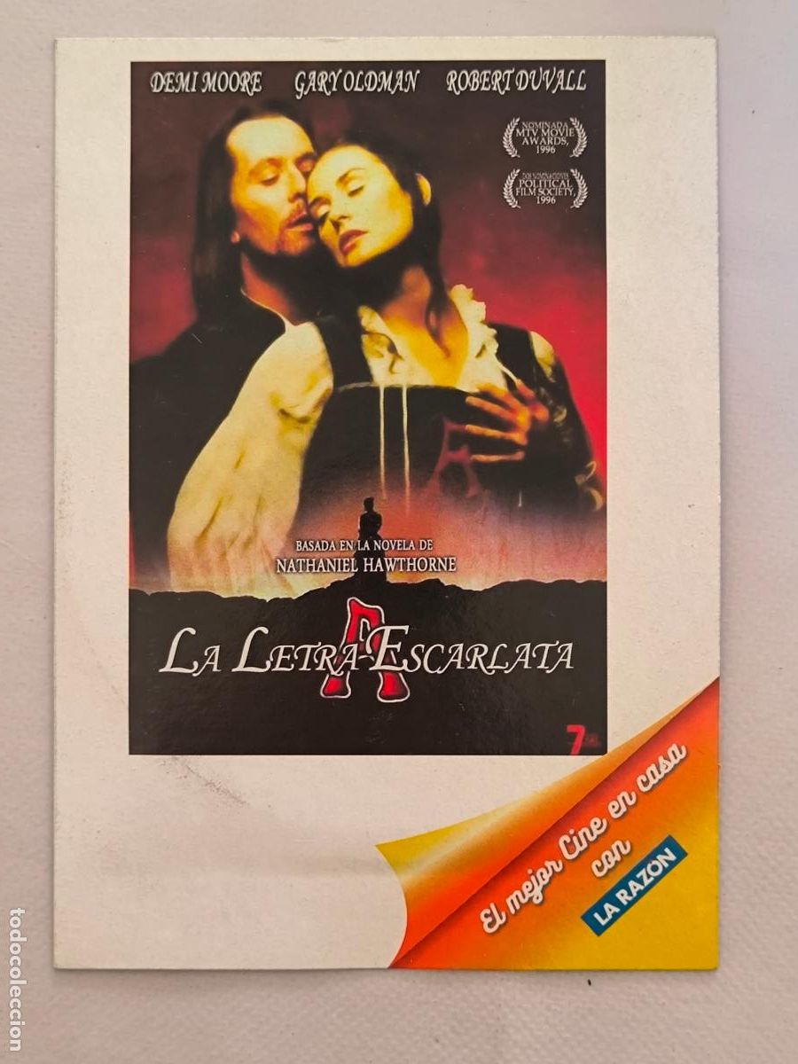 Cine: DVD LA LETRA ESCARLATA - FUNDA FINA CARTON (024D)