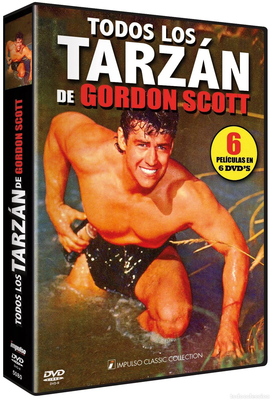 Cinema: Todos los Tarz&aacute;n de Gordon Scott [6 DVDr] (1955,1957,1958,1958,1959,1960)