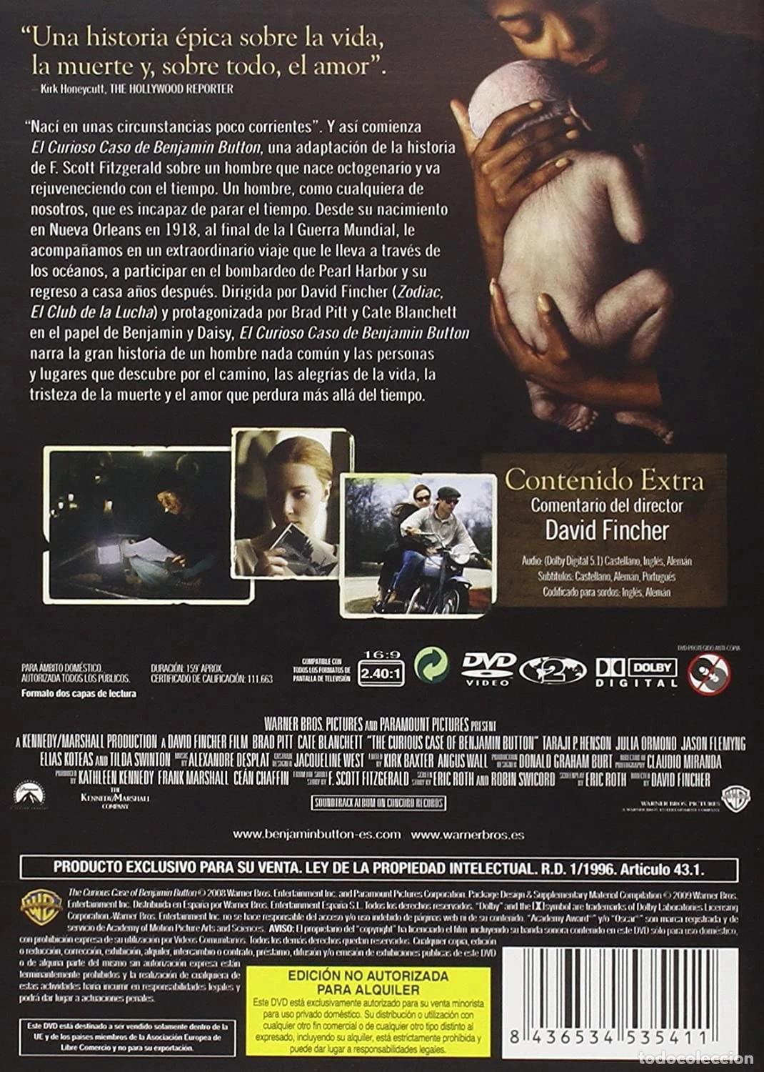 Cine: El curioso caso de Benjamin Button [DVD] - Foto 2