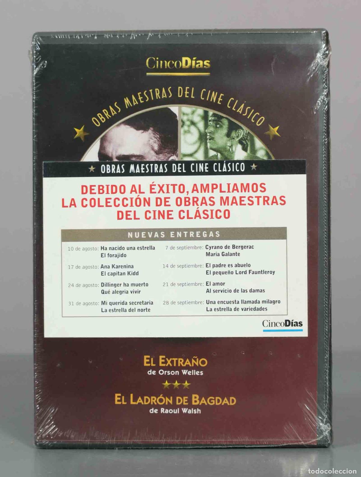 Cine: DVD. El Extra&ntilde;o / El Ladr&oacute;n de Bagdad - Obras Maestras del Cine Cl&aacute;sico - Cinco D&iacute;as PRECINTADO