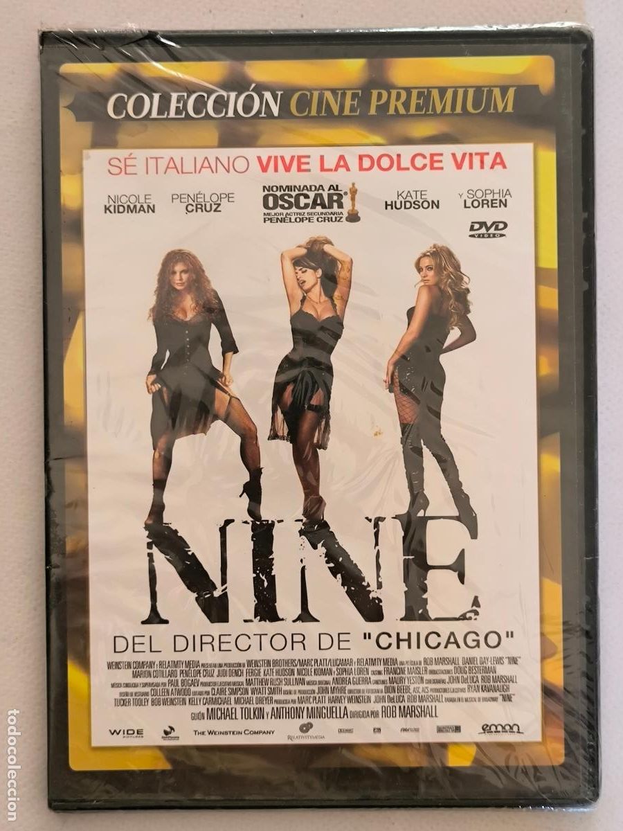 Cine: DVD NINE - ROB MARSHALL, NICOLE KIDMAN - CAJAJ SLIM - NUEVO, PRECINTADO (102)