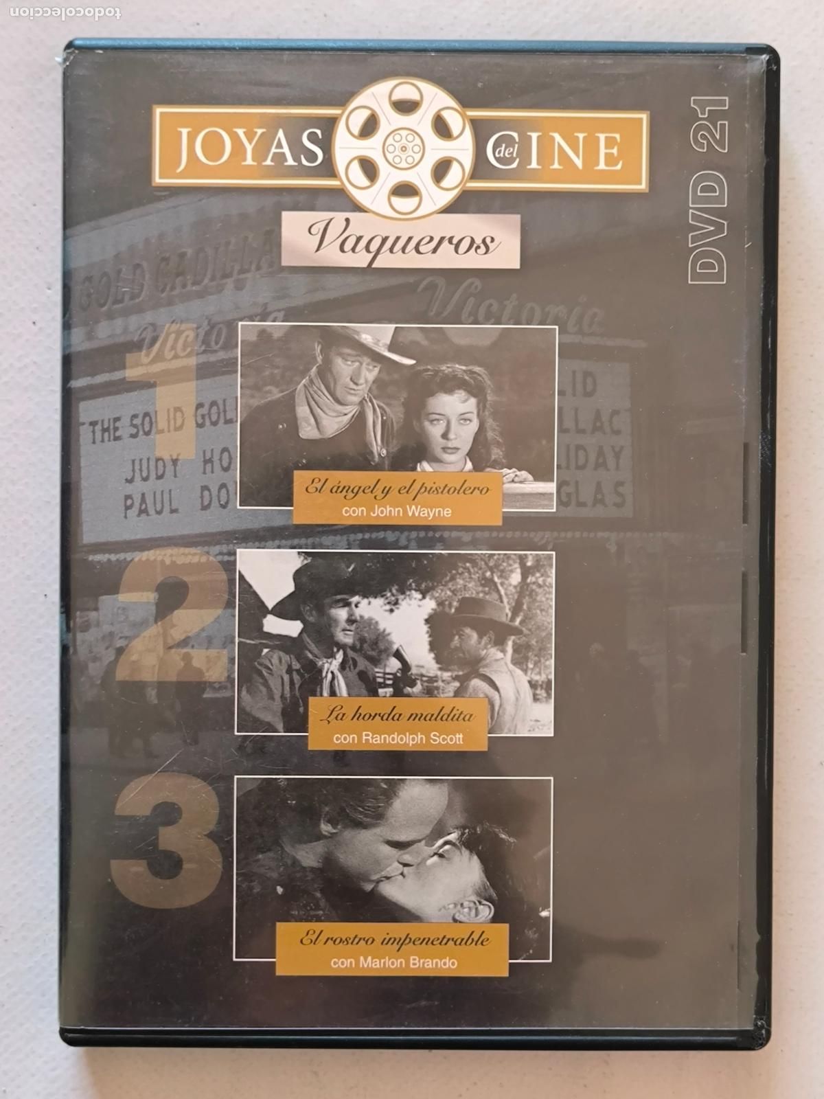 Cine: DVD EL ANGEL Y EL PISTOLERO / LA HORDA MALDITA / EL ROSTRO IMPENETRABLE - JOYAS DEL CINE (110)