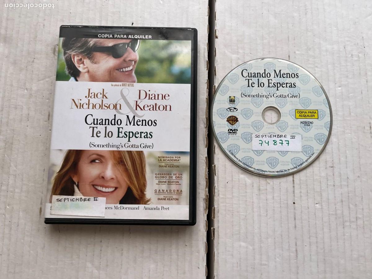 Cine: CUANDO MENOS TE LO ESPERAS PELICULA DVD KREATEN