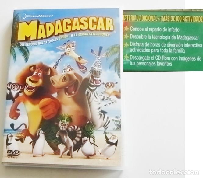 Cine: MADAGASCAR DVD PEL&Iacute;CULA DE DIBUJOS ANIMADOS DREAM WORKS - ANIMALES DEL ZOO EN ISLA - EXTRAS