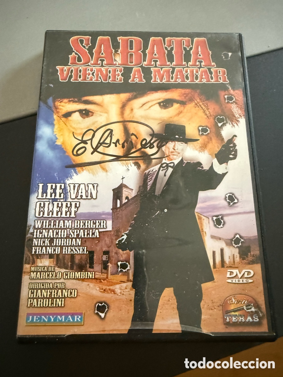 Cine: DVD. SAVATA VIENE A MATAR. Car&aacute;tula con firma