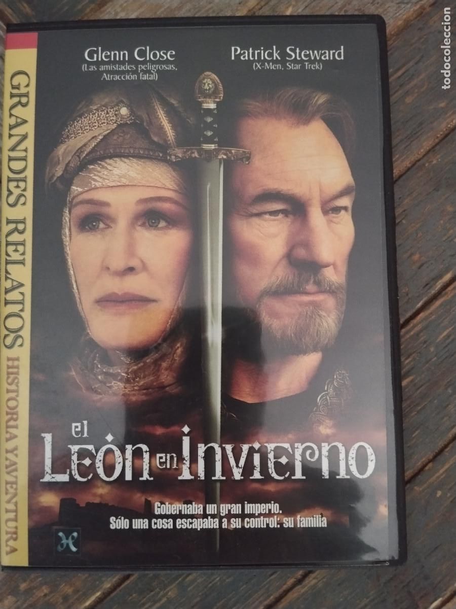 Cine: El Le&oacute;n en Invierno &ndash; Glenn Close / Patrick Stewart &ndash; Grandes Relatos &ndash; DVD
