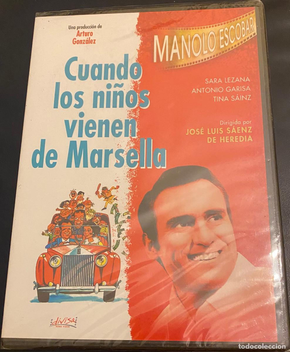 Cine: 'Cuando los ni&ntilde;os vienen de Marsella', con Manolo Escobar. Caja fina slim. DVD nuevo precintado.