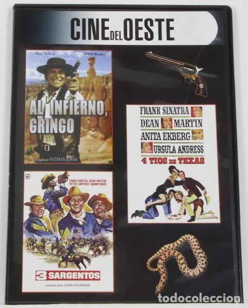 Cine: Pel&iacute;cula DVD. Al infierno Gringo + 3 Sargentos + 4 Tipos de Texas. Pedido m&iacute;nimo 6 &euro;