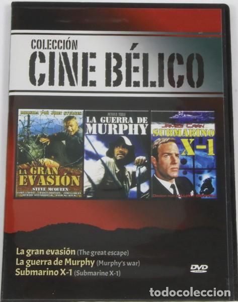 Cine: Pel&iacute;cula DVD. La Gran Evasion + La Guerra de Murphy + Submarino X-1. PEDIDO MINIMO 6 &euro;