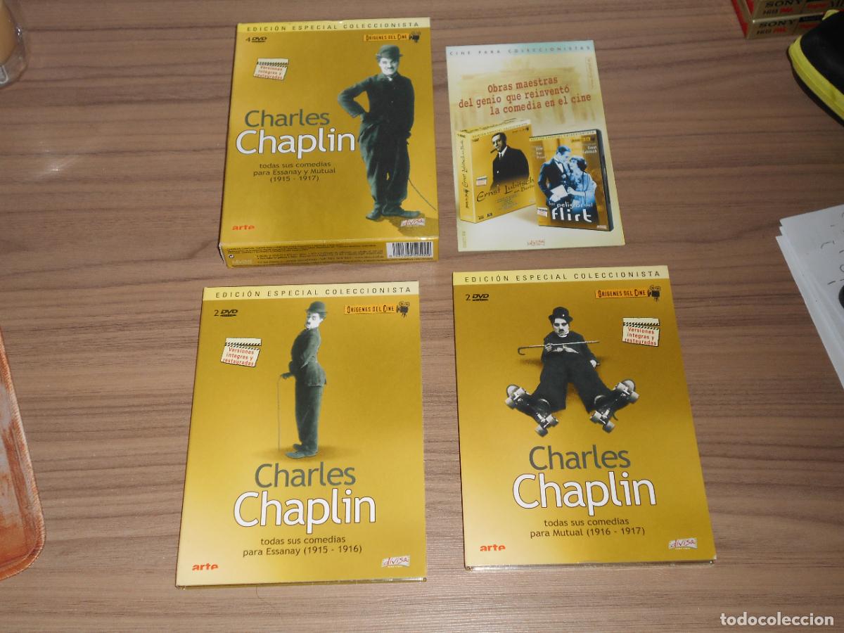 Cine: CHARLES CHAPLIN Todas sus Comedias 1915 - 1917 Especial 4 DVD Origenes Cine DISCOS Como NUEVOS