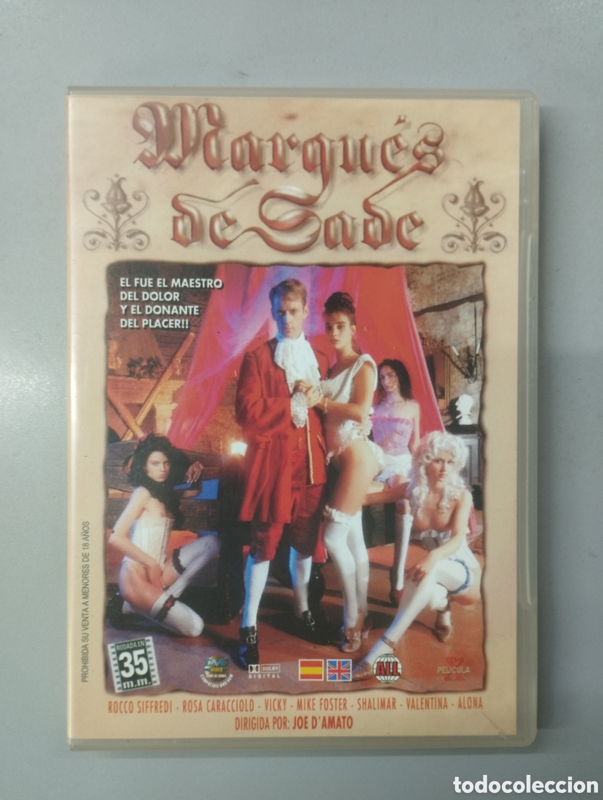 Cine: PELICULA DVD X ROCCO MARQUES DE SADE