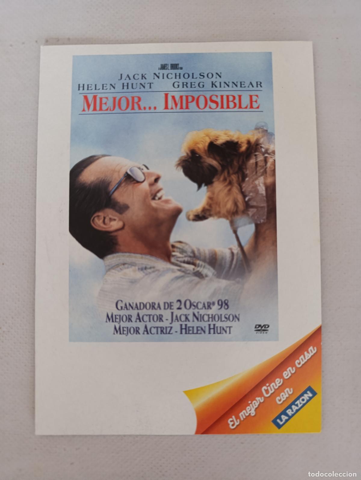 Cine: DVD MEJOR... IMPOSIBLE - JACK NICHOLSON, HELEN HUNT - FUNDA FINA CARTON (186)
