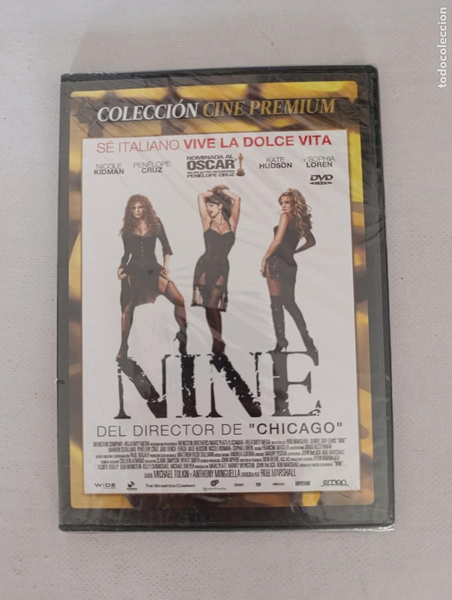 Cine: DVD NINE - NICOLE KIDMAN, PENELOPE CRUZ - CAJA SLIM - NUEVO, PRECINTADO (187)