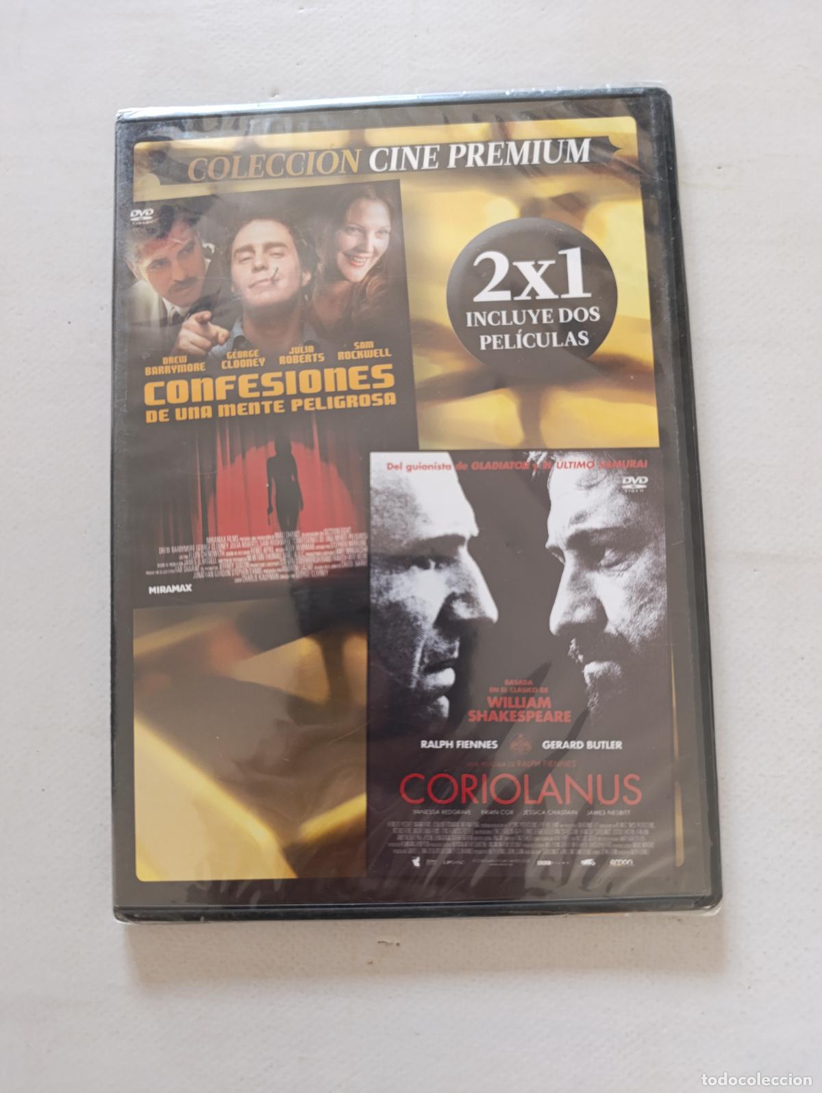 Cine: DVD CONFESIONES DE UNA MENTE PELIGROSA / CORIOLANUS - CAJA SLIM - NUEVA, PRECINTADA (221)