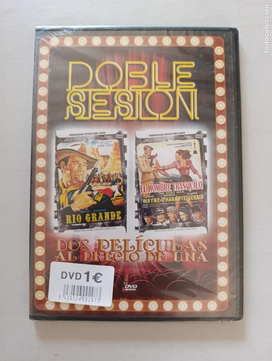 Cine: DVD RIO GRANDE / EL HOMBRE TRANQUILO - CAJA SLIM - NUEVO, PRECINTADO (223)