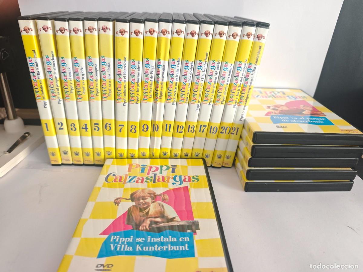 Cine: LOTE PIPPI CALZASLARGAS &ndash; 18 DVDs ORIGINALES + 4 CAJAS VAC&Iacute;AS + 2 DVDs REPETIDOS DE REGALO