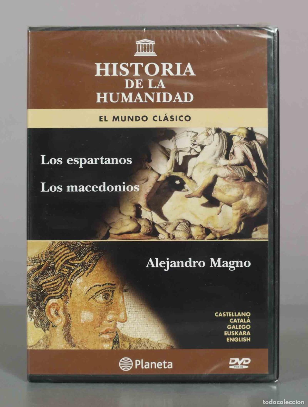 Cine: DVD. Historia de la Humanidad: El Mundo Cl&aacute;sico - Los espartanos, Los macedonios, Alejan PRECINTADO