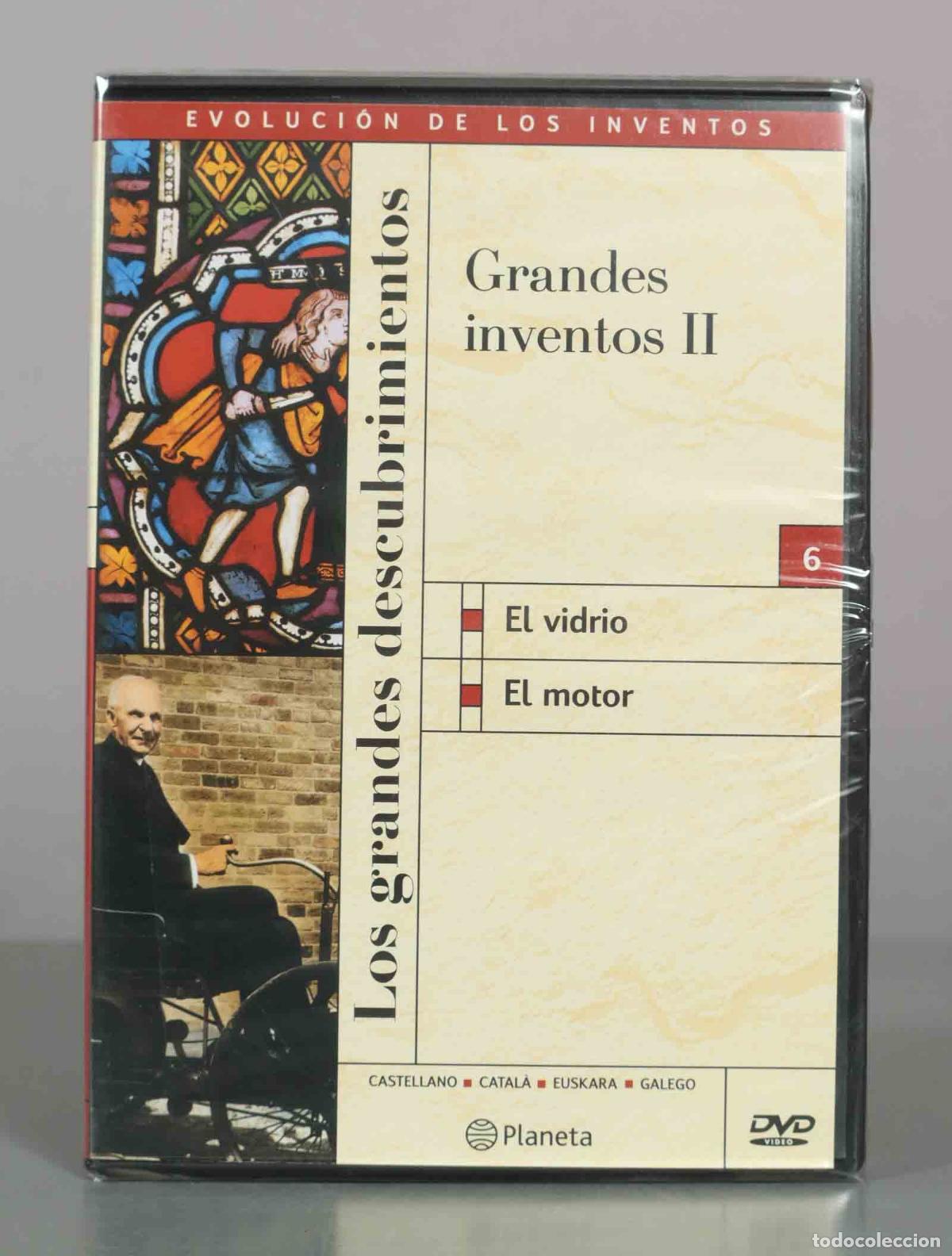 Cine: DVD. Evoluci&oacute;n de los inventos - Grandes inventos II - El vidrio, El motor PRECINTADO