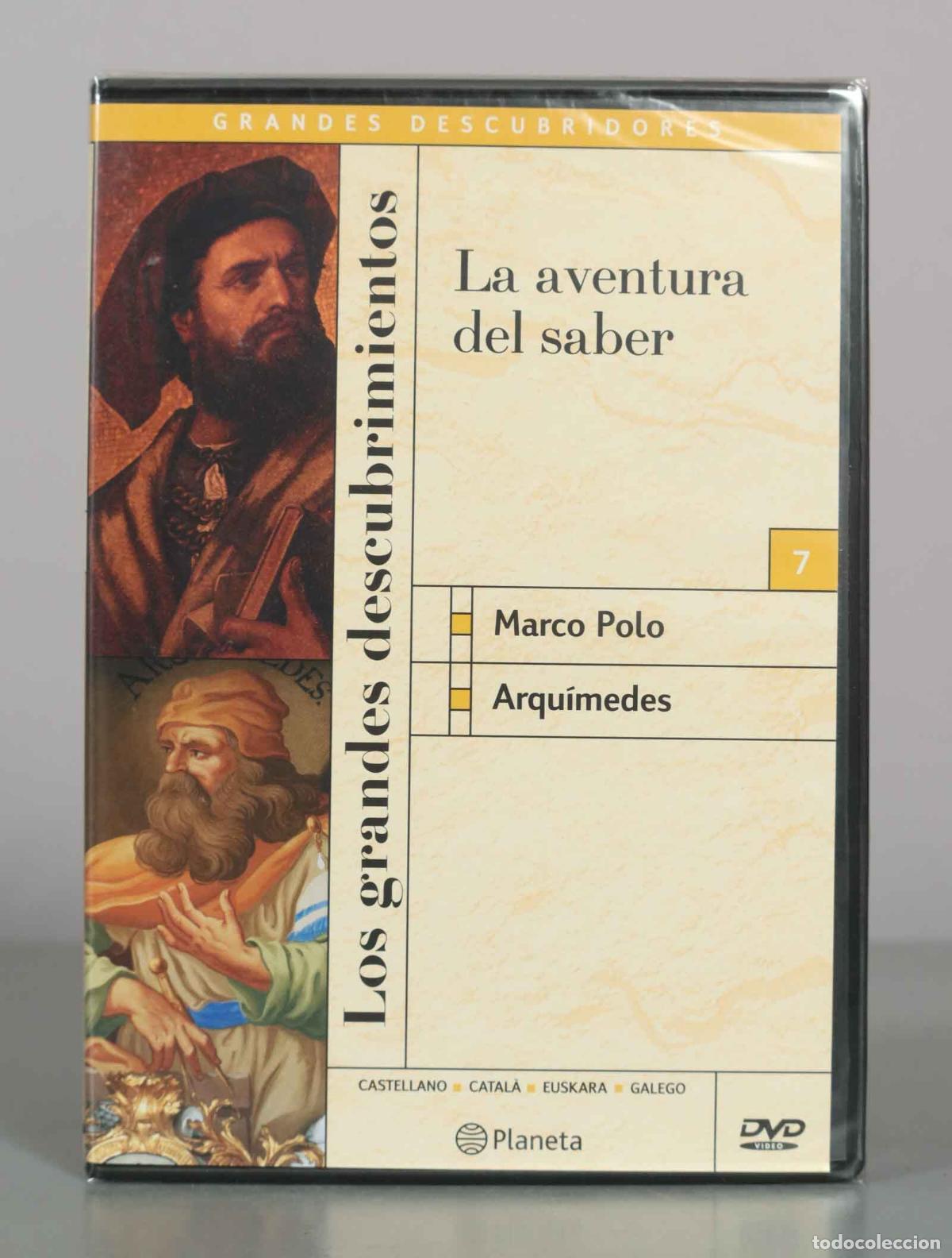 Cine: DVD. La aventura del saber - Los grandes descubrimientos - Marco Polo, Arqu&iacute;medes - Edit PRECINTADO