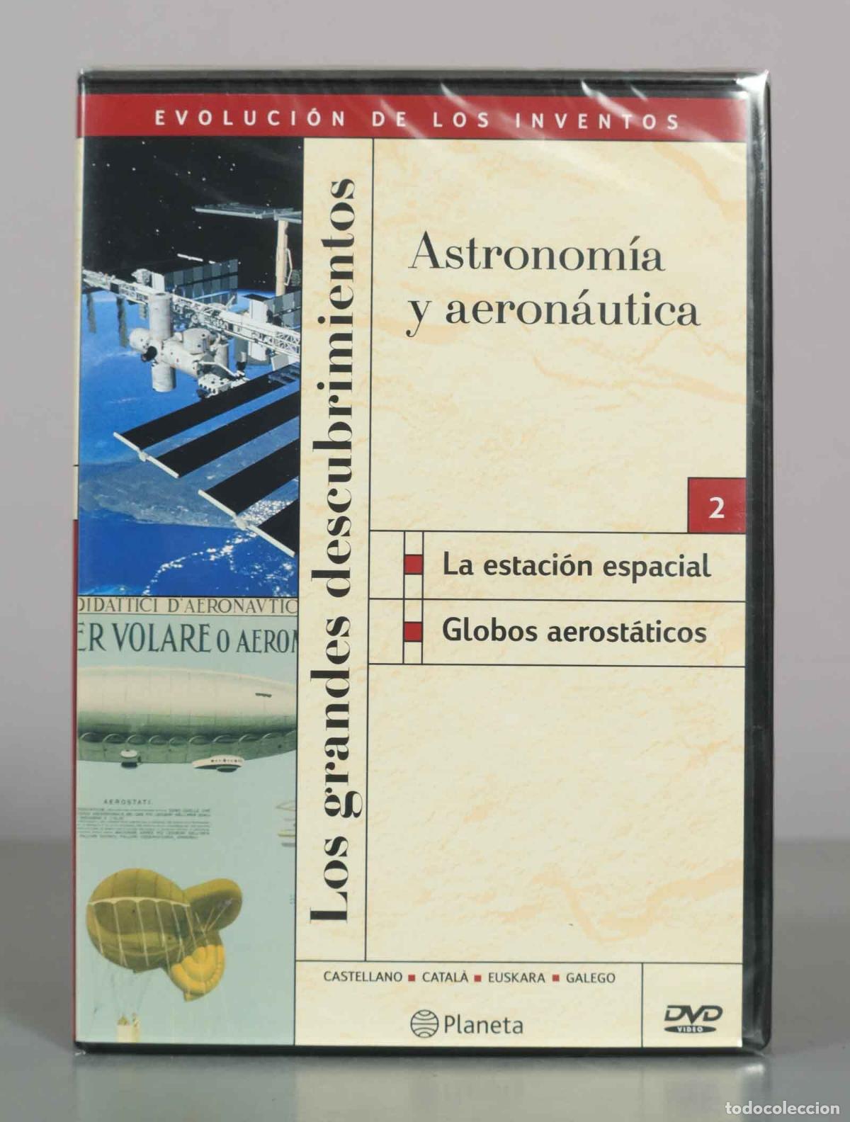 Cine: DVD. Los grandes descubrimientos - Astronom&iacute;a y aeron&aacute;utica - Editorial Planeta PRECINTADO