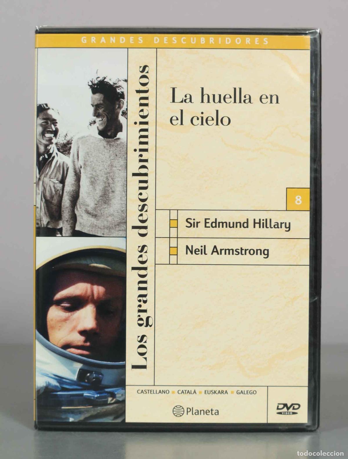 Cine: DVD. Los grandes descubrimientos - La huella en el cielo - Sir Edmund Hillary, Neil Arms PRECINTADO