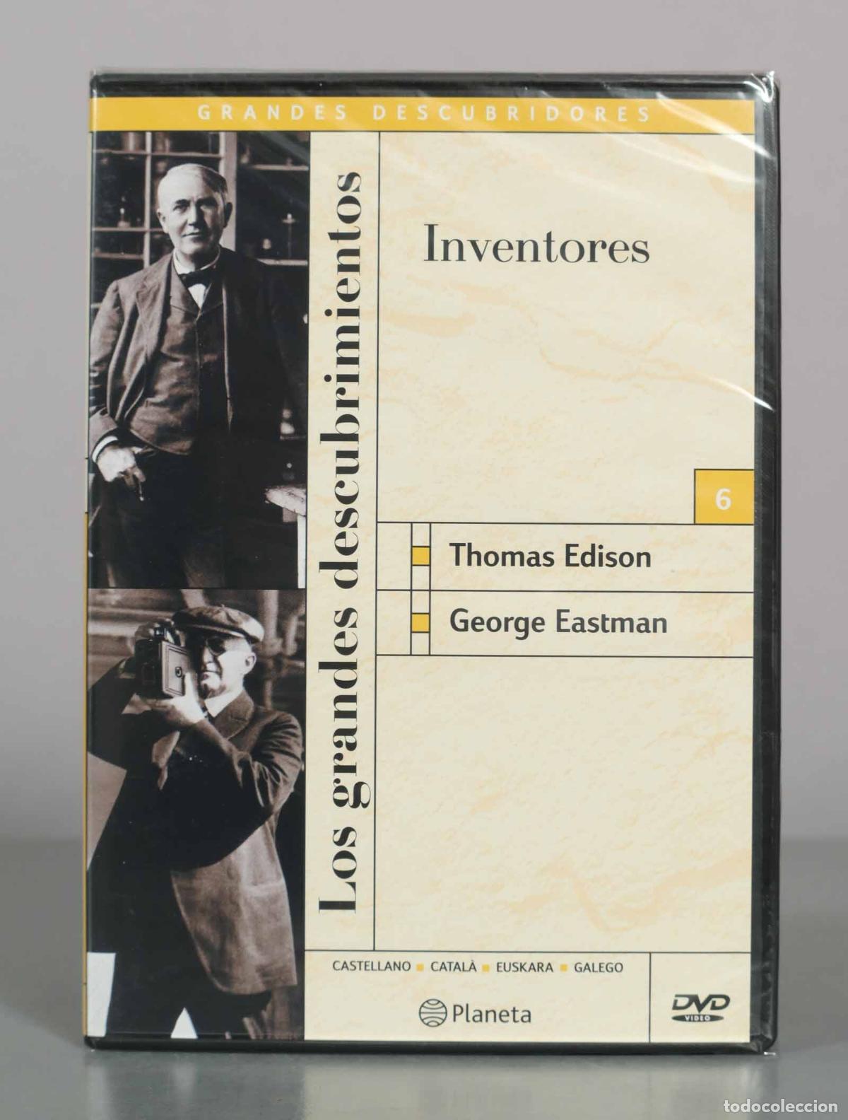Cine: DVD. Los grandes descubrimientos: Inventores - Thomas Edison, George Eastman - Editorial PRECINTADO