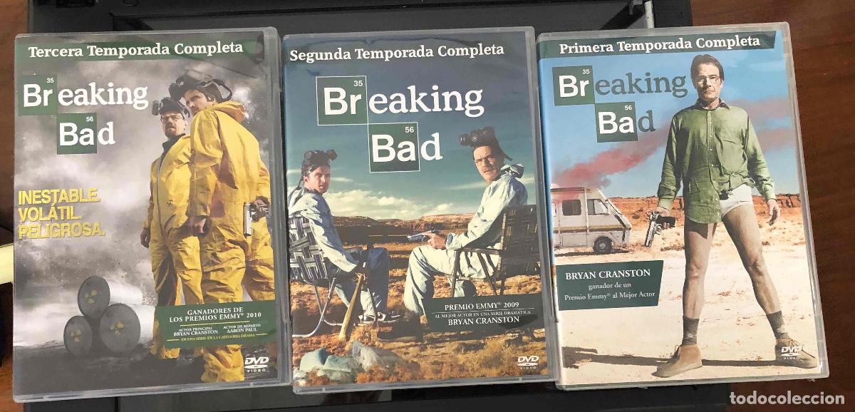 Cine: DVD BREAKING BAD PRIMERA, SEGUNDA Y TERCERA TEMPORADA COMPLETA. BRYAN CRANSTON.
