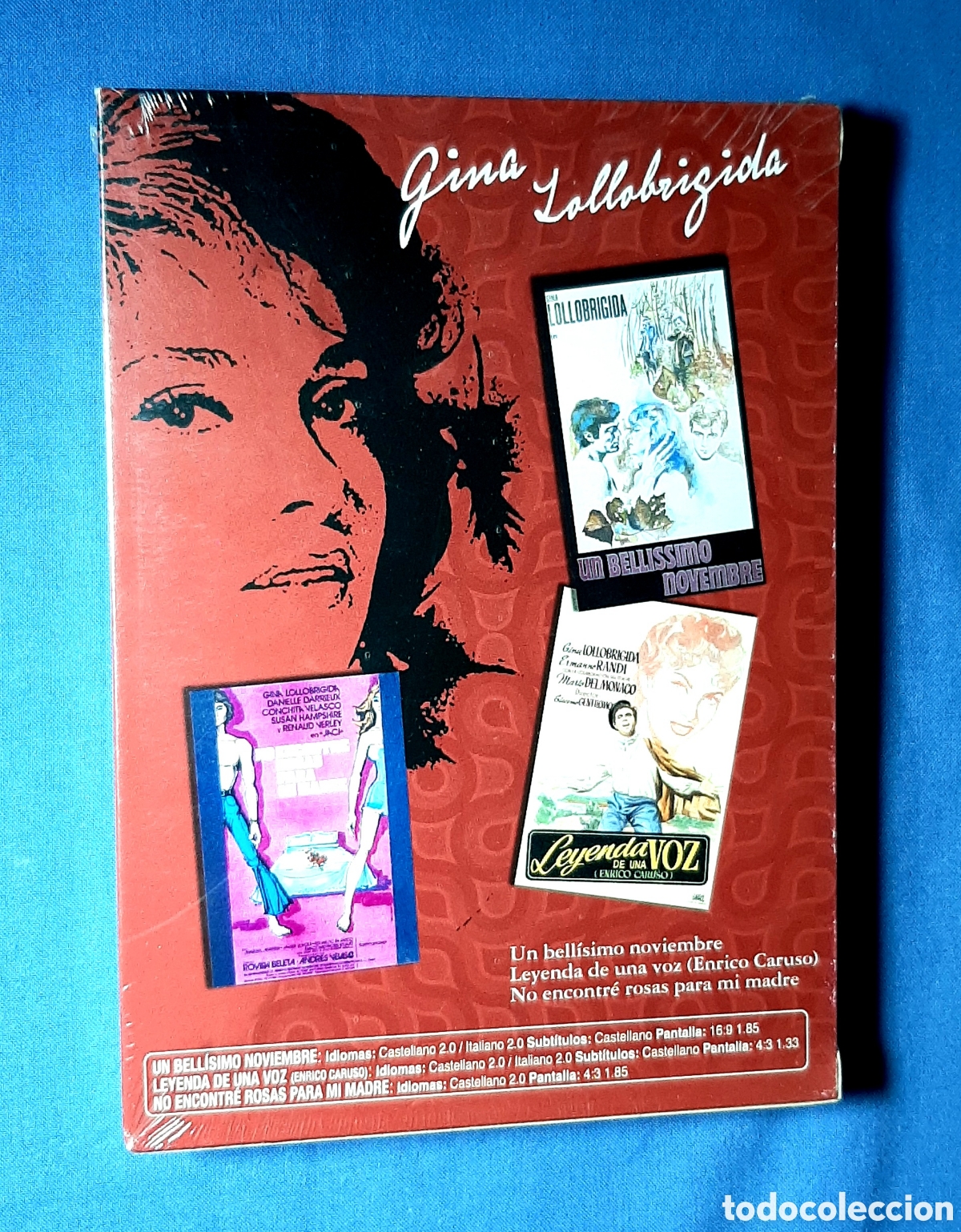 Cine: GINA LOLLOBRIGIDA. 3 DVD. BELL&Iacute;SIMO NOVIEMBRE. LEYENDA DE UNA VOZ. NO ENCONTR&Eacute; ROSAS. PRECINTADO.