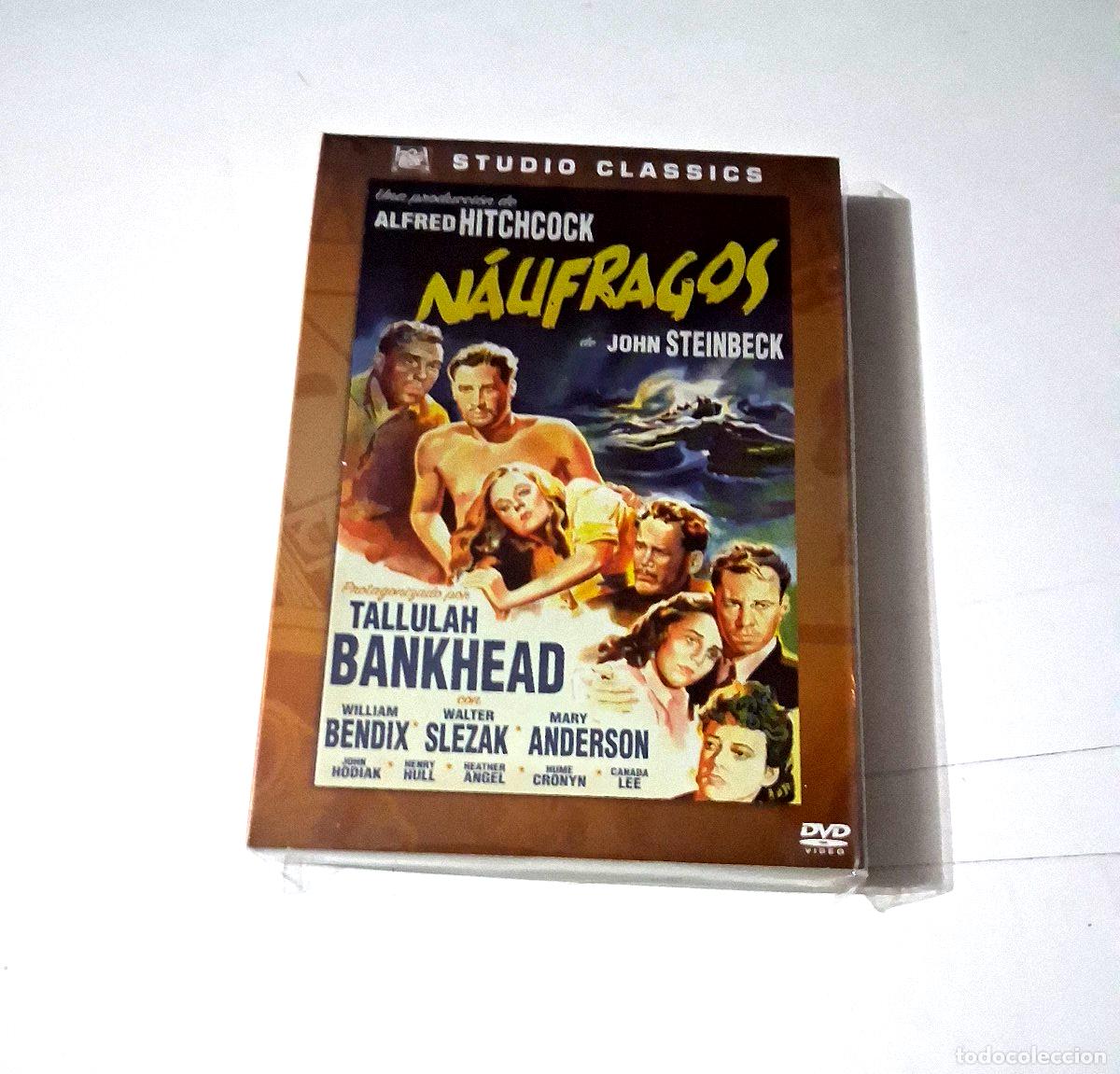 Cine: DVD &rdquo;NAUFRAGOS&rdquo; COMO NUEVO +FUNDA CARTON ALFRED HITCHCOCK TALLULAH BANKHEAD