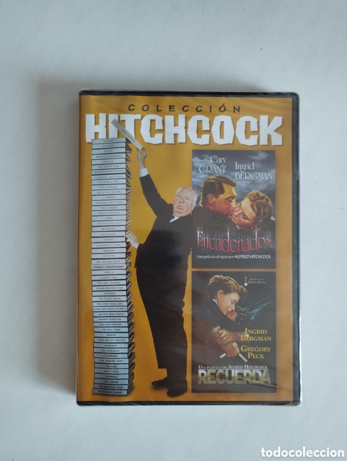Cine: PELICULA DVD 2 PELICULAS COLECCI&Oacute;N HITCHCOCH ENCADENADOS & RECUERDA SIN ABRIR PRECINTADA
