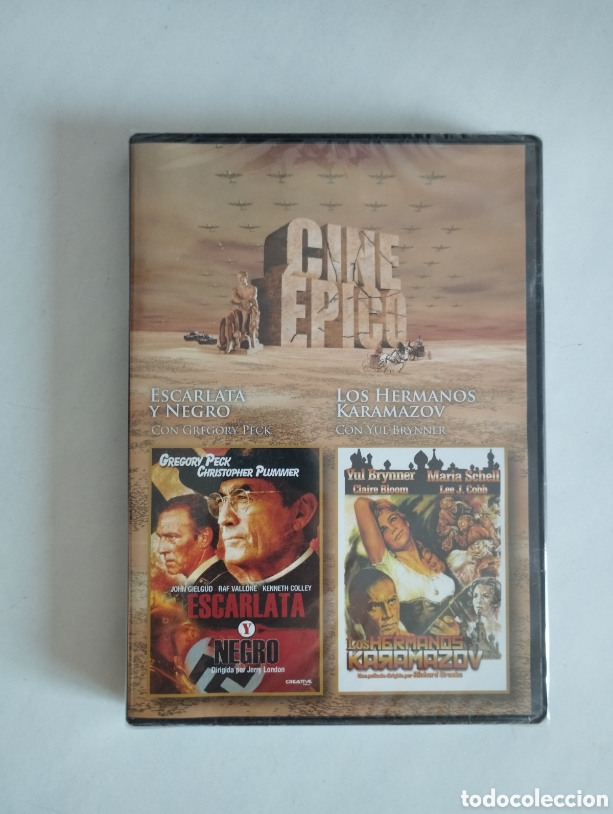 Cine: PELICULA DVD 2 PELICULAS ESCARLATA Y NEGRO & LOS HERMANOS KARAMAZOV SIN ABRIR PRECINTADA